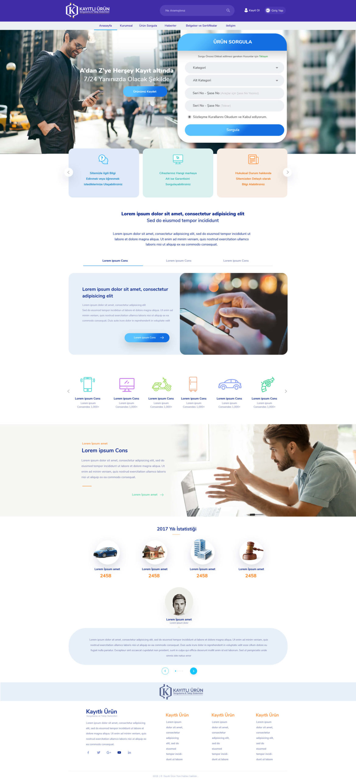 Kayıtlı Ürün Web Tasarım ve Mobil Uygulama