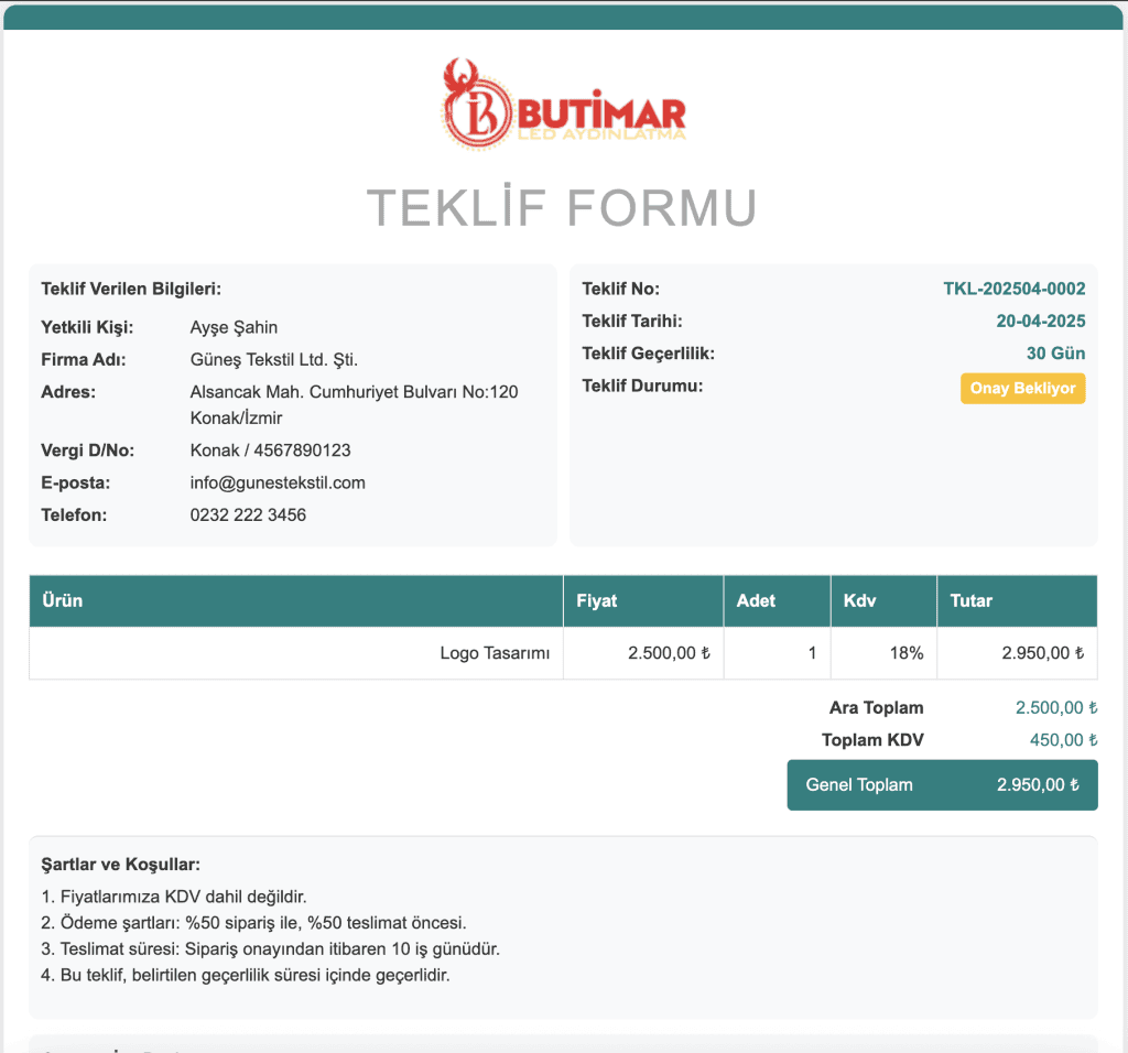 teklif yönetim yazılımı - hükümdar bilişim - web tasarım hizmetleri teklif yönetim yazılımı