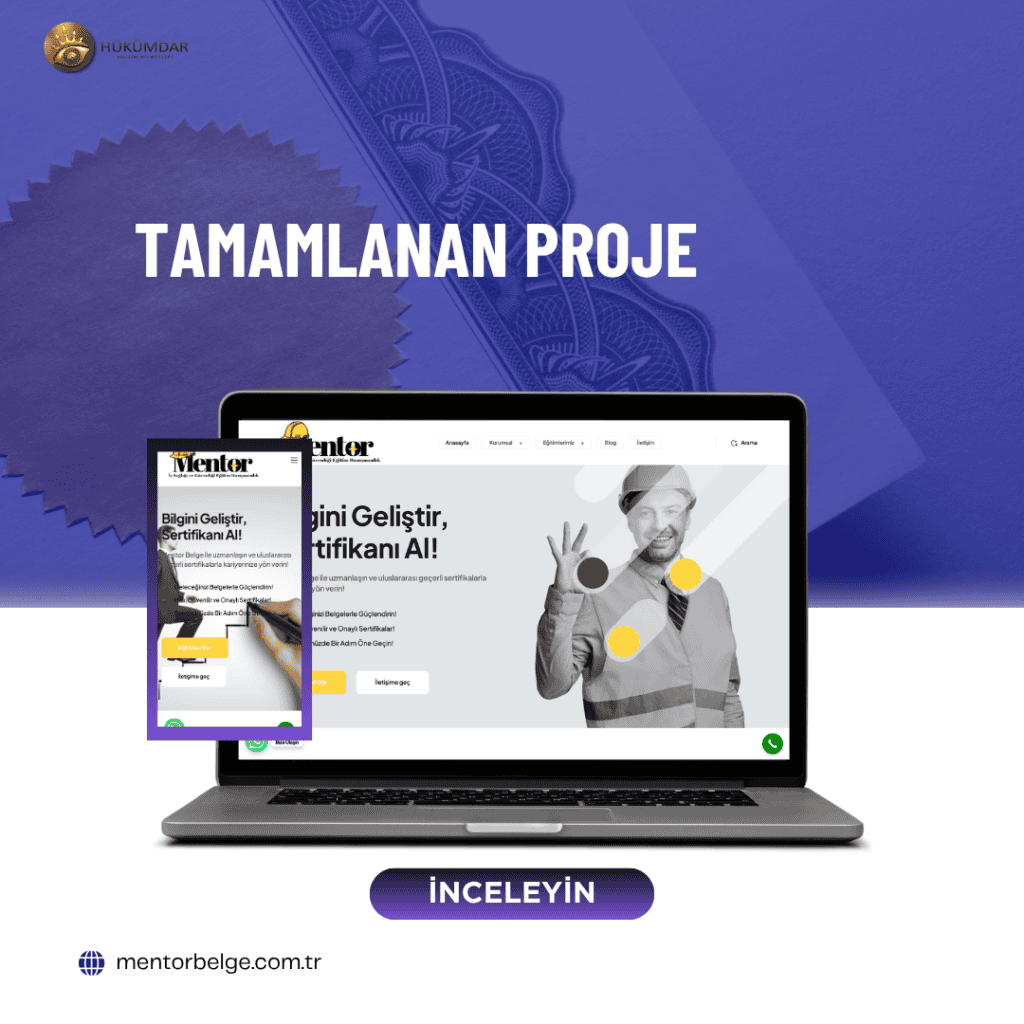 belgelendirme web tasarımı