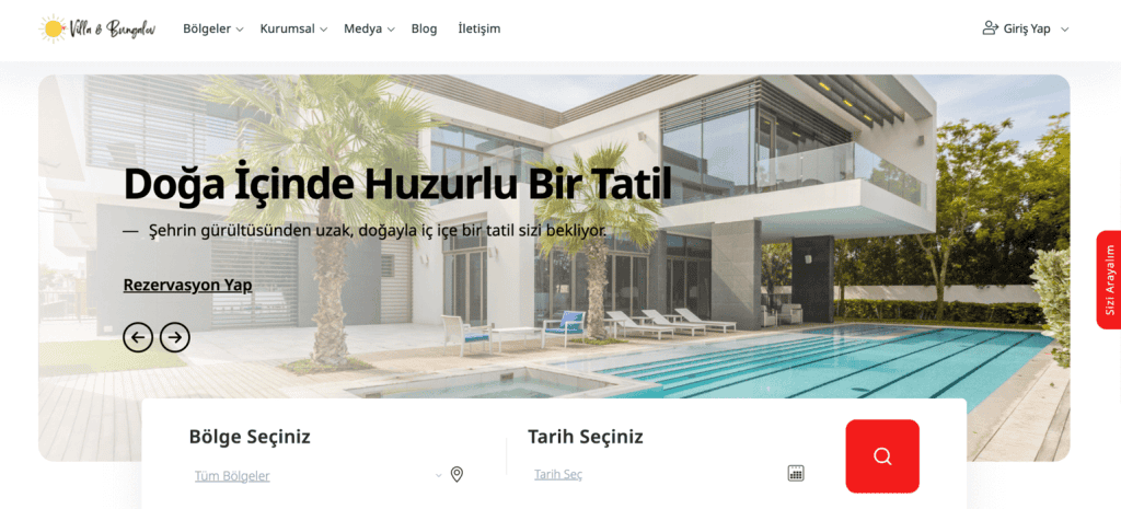 villa otel kiralama web sitesi